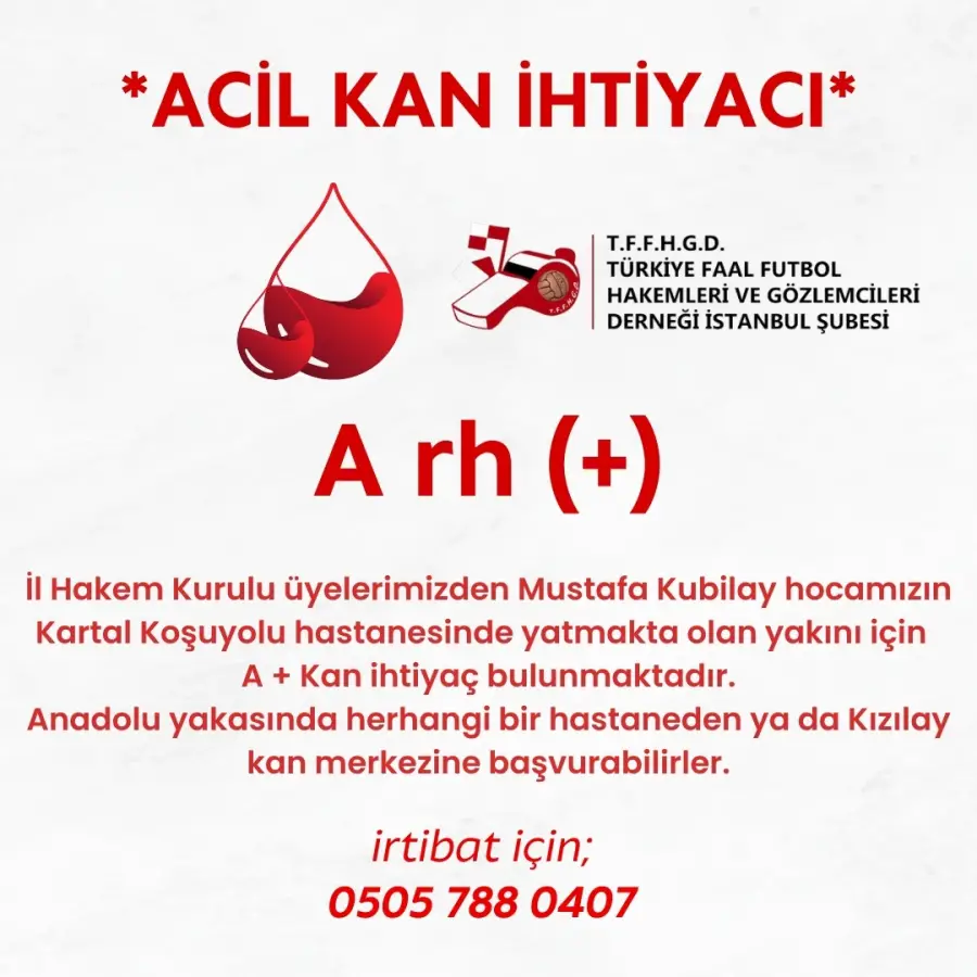 Acil Kan İhtiyacı!