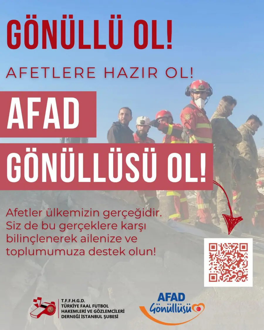  Tffhgd İstanbul şubesi üyeleri olarak sosyal sorumluluk projesi kapsamında AFAD  işbirliği ile AFAD GÖNÜLLÜSÜ olmak akabinde süreci takip ederek Arama kurtarma ekiplerimizi kurmak. 